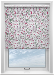 Wildflowers, Fuchsia - Twist&Fit Roller Blind